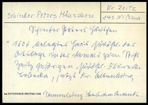Ein Belegzettel aus dem Thüringischen Flurnamenarchiv mit der Bezeichnung Schinder Peters Häuschen